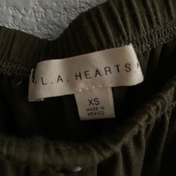 Pacsun Olive Green Off The Shoulder Crop Top - Picture 2 of 3